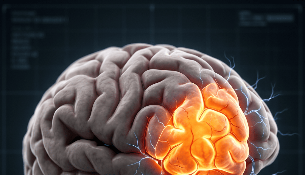 Brain with only 10% highlighted