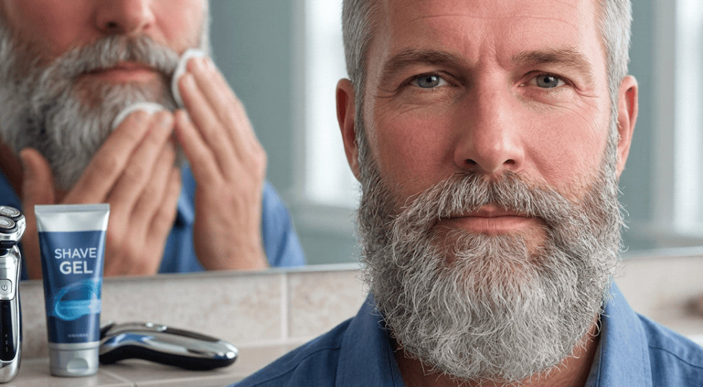 Very thick bearded man portrait